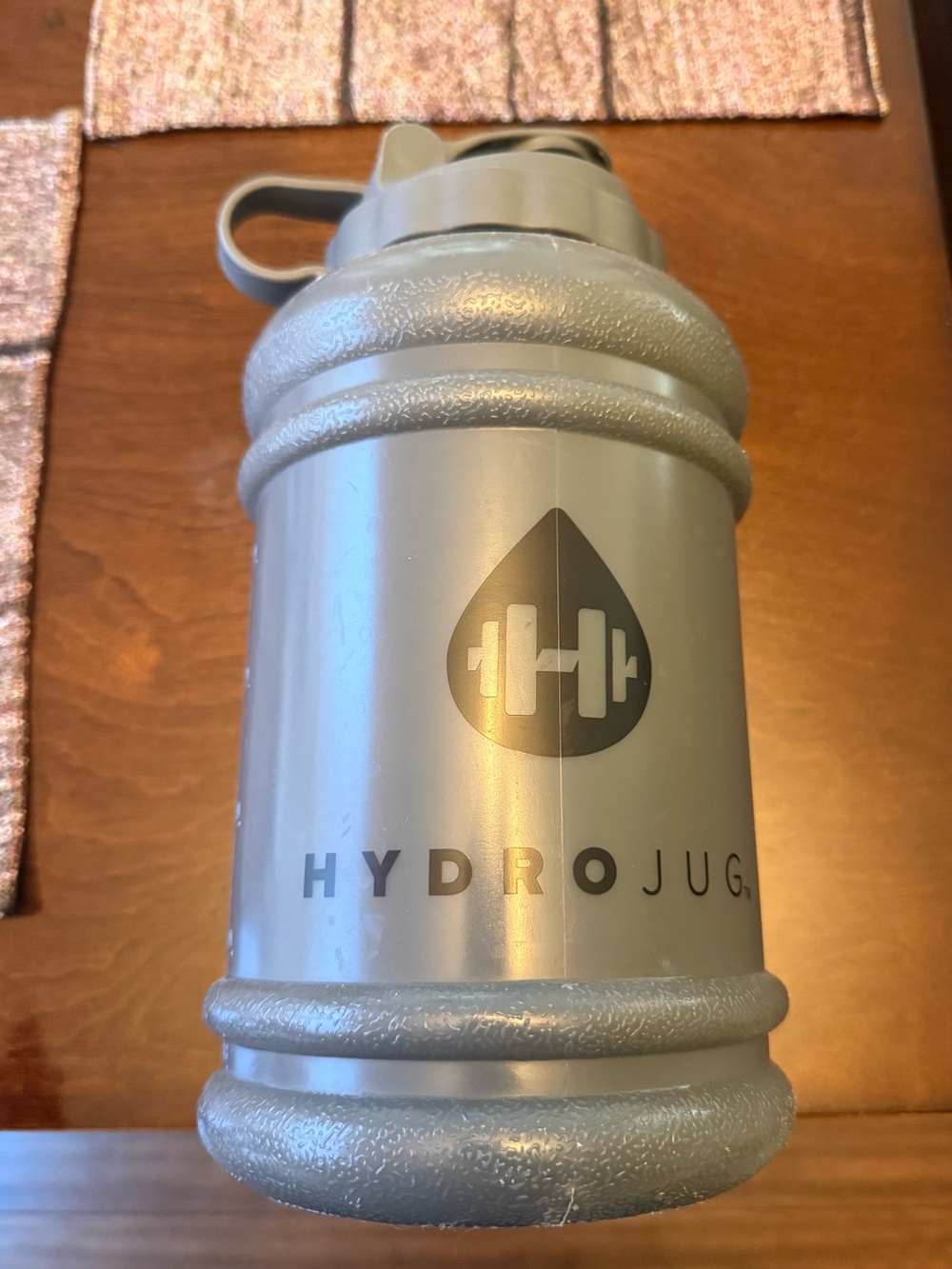 HydroJug Silver Sports Water Jug with Carry Handle